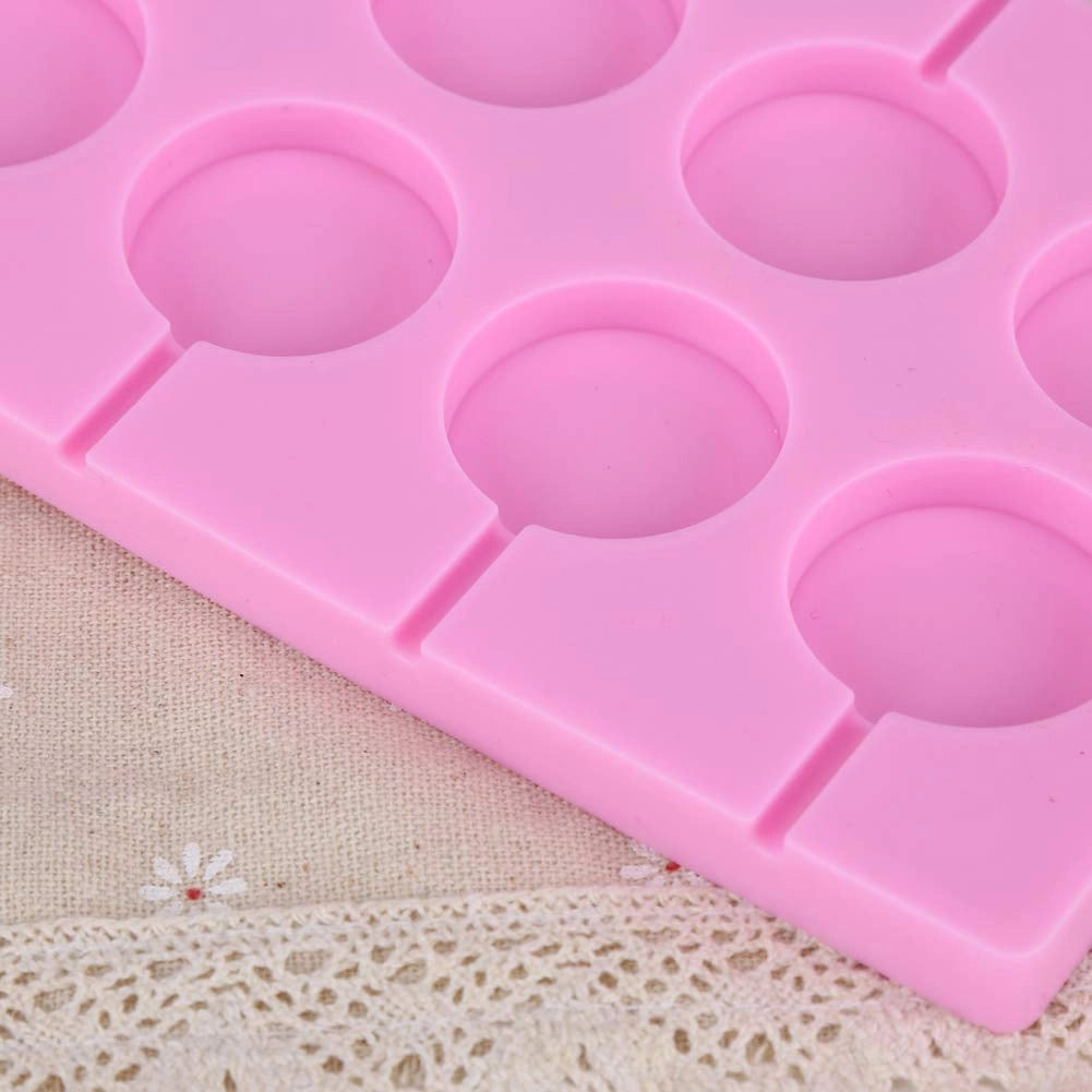 12 stampi in silicone rotondi per cioccolato e caramelle