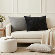 Federa 6 pz HEERLEN Grigio Chiaro 50 x 70 cm Tessuto Chenille 911354