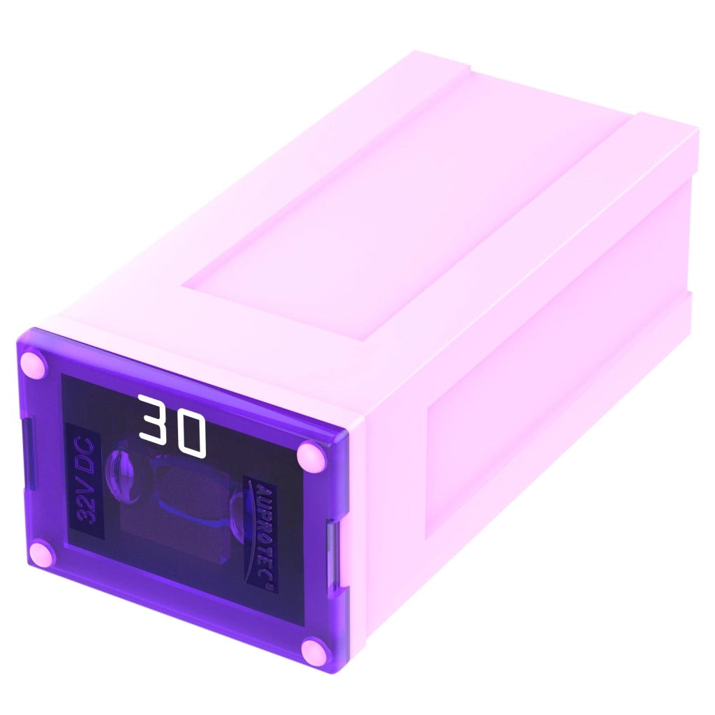 Blocco di sicurezza JCASE, 30A, rosa, 1 pezzo, 32V DC