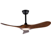 Ventilatore da soffitto con luce 42 pollici (106 cm), nero e noce scuro, telecomando