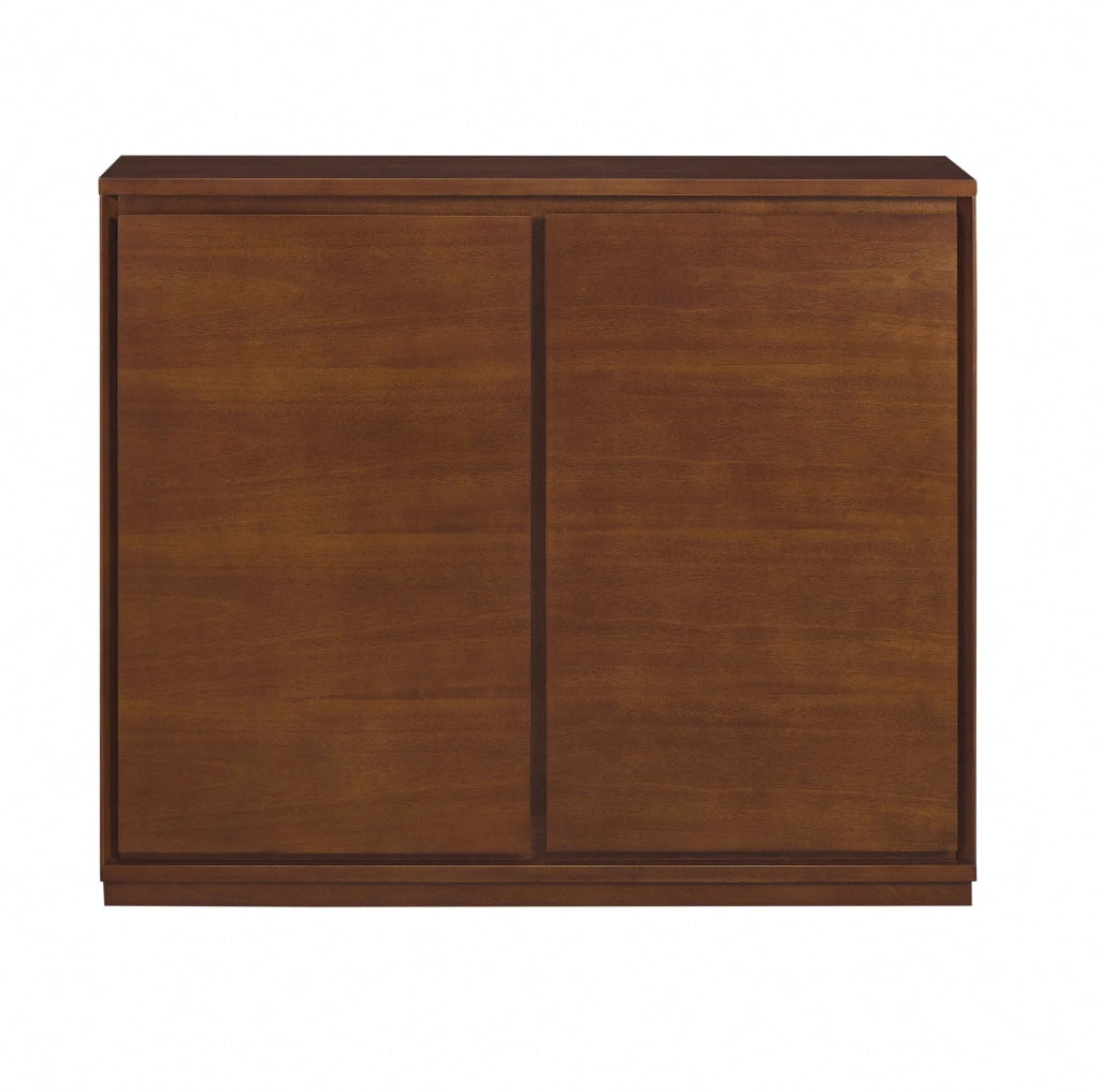 Credenza color noce in MDF con 2 ante e aperture posteriori