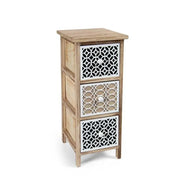 Cassettiera in legno 4 cassetti 26x32x62 cm