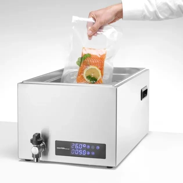 Bagno maria compatto da 28 litri, in acciaio inossidabile, con regolatore PID e potenza di 600 W