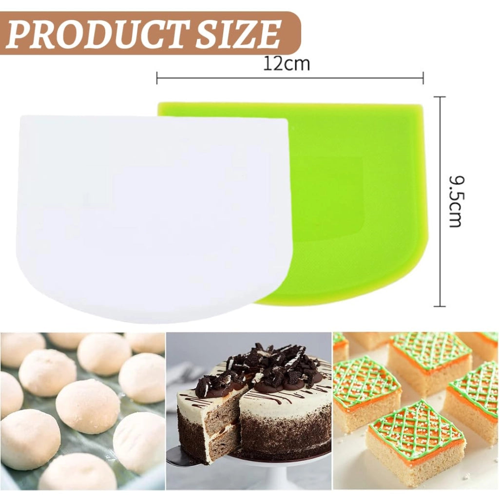 Set di raschietti, 3 pezzi, acciaio inossidabile, 15x12,5 cm