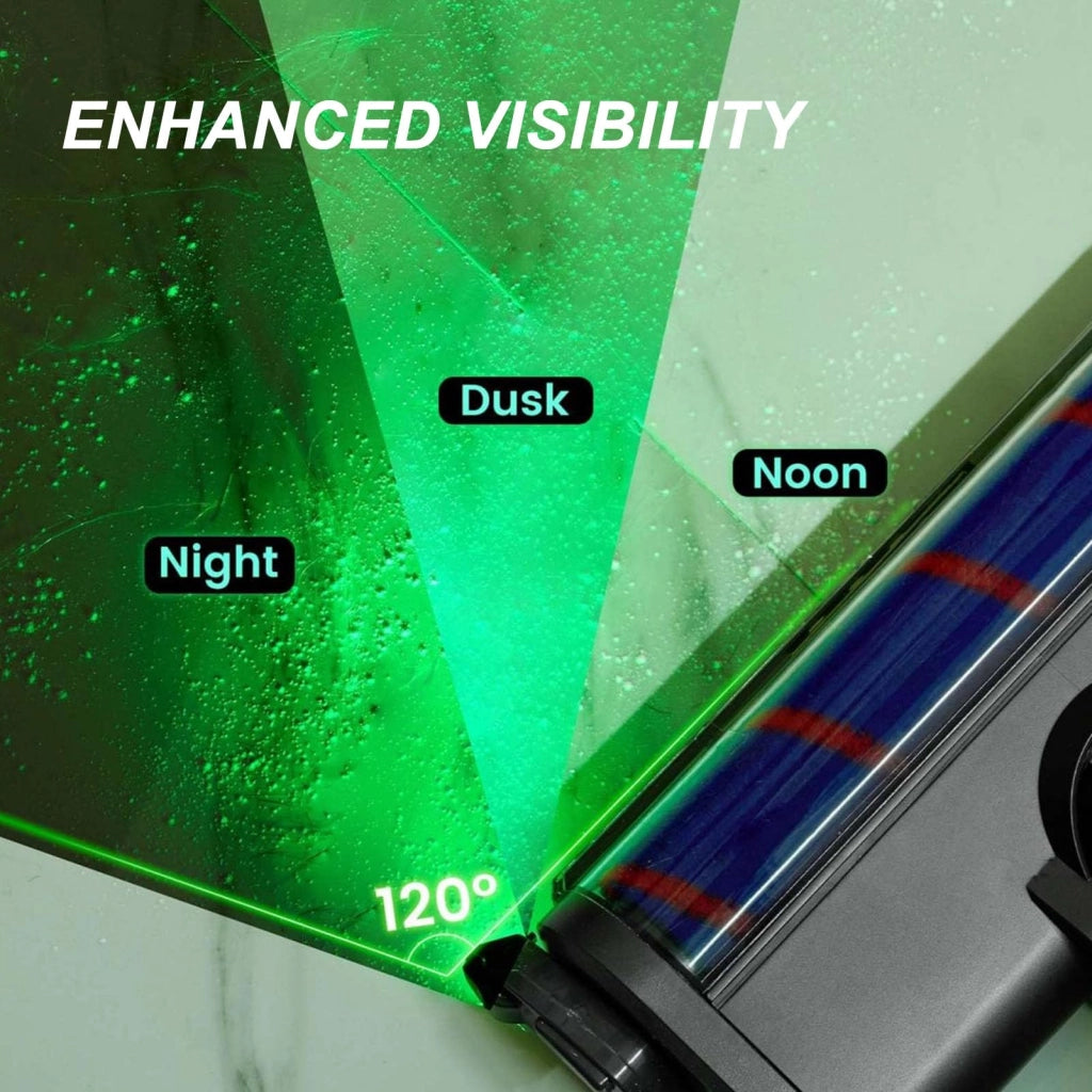 Accessorio LED per aspirapolvere, indicatore di polvere, luce verde, universale
