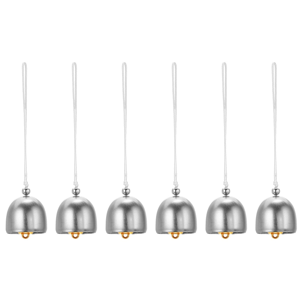 Set di 6 campanelli a vento in metallo, forma circolare, diametro 13 cm, per uso esterno