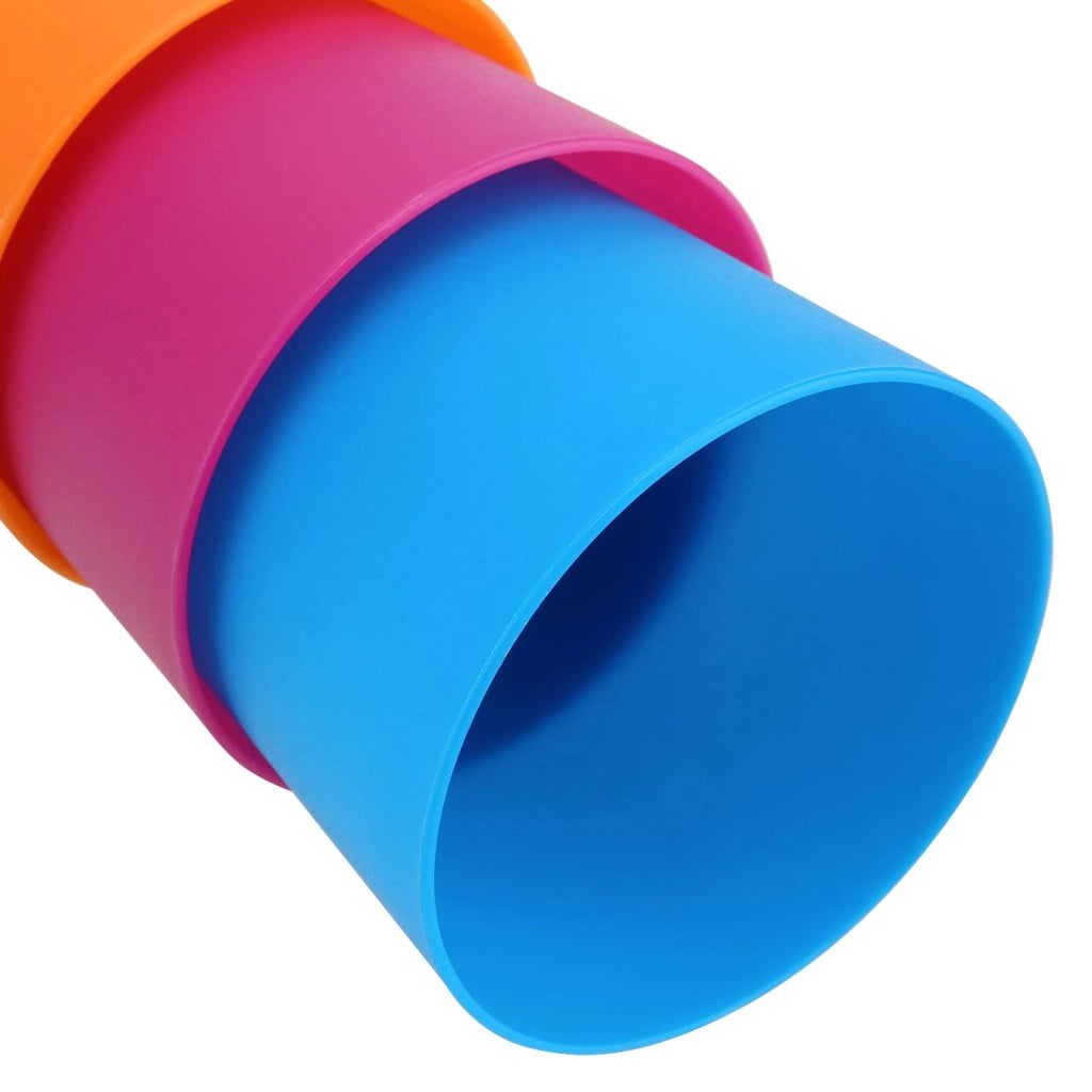 Set di 30 bicchieri in plastica, capacità 260 ml, multicolore, impilabili, riutilizzabili