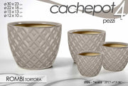 Set 4 cachepot Ø30/22/15/12 cm