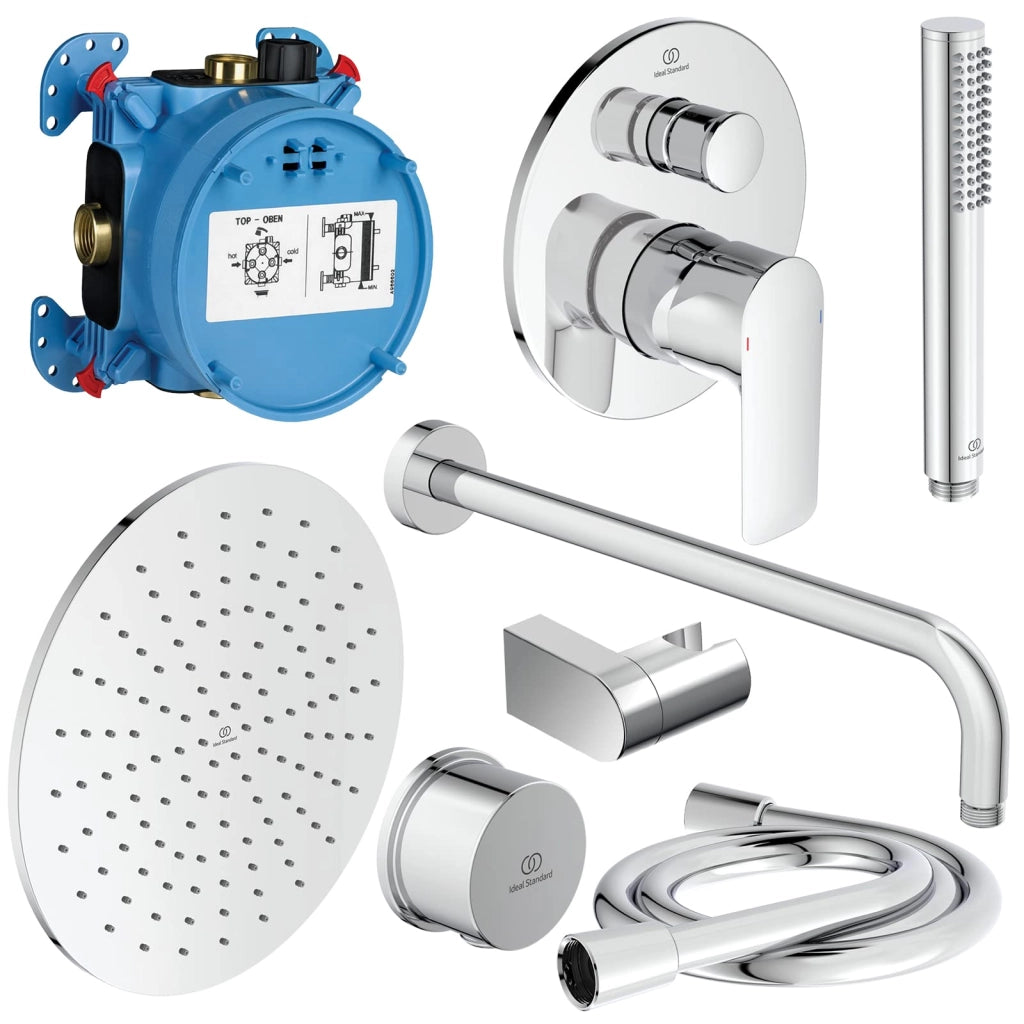 Kit di montaggio Connect Air, cromo, serie S, set completo per bagno/doccia