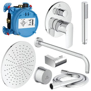 Kit di montaggio Connect Air, cromo, serie S, set completo per bagno/doccia