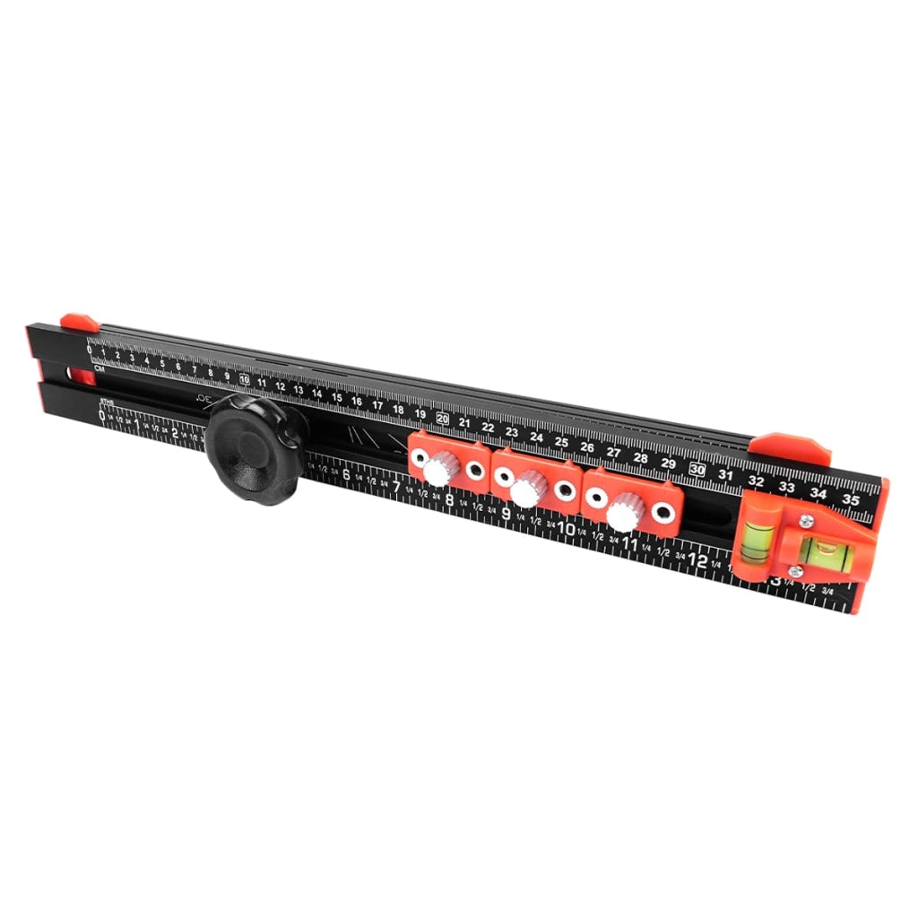 Riga bohrmeccanica 2-in-1 e guida per accessori per mobili, 479 g, colore nero