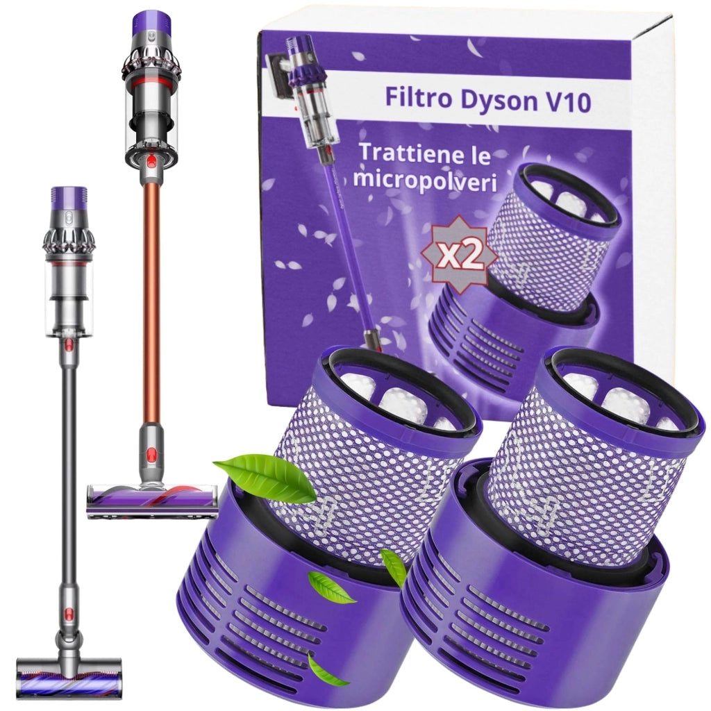 Set di 2 filtri lavabili per aspirapolvere Dyson V10/SV12/SV27