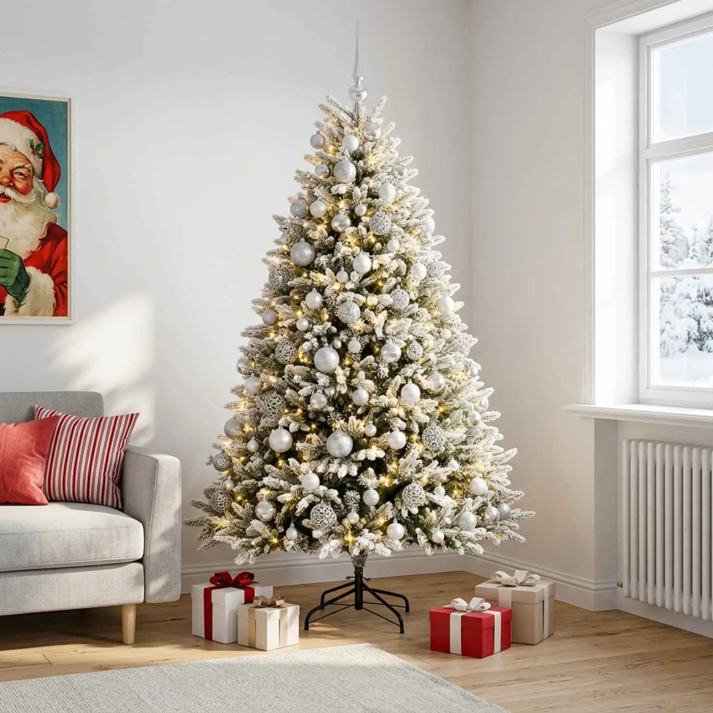 Albero di Natale Artificiale con Palline 210 cm 300 LED 3466992