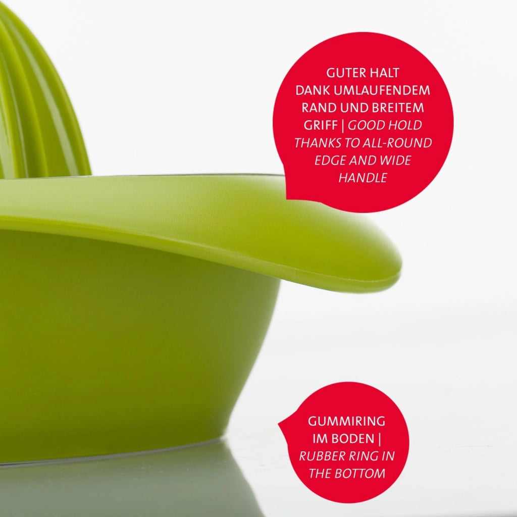 Spremiagrumi con contenitore per il succo, capacità 0,5 litri, in plastica, colore verde mela