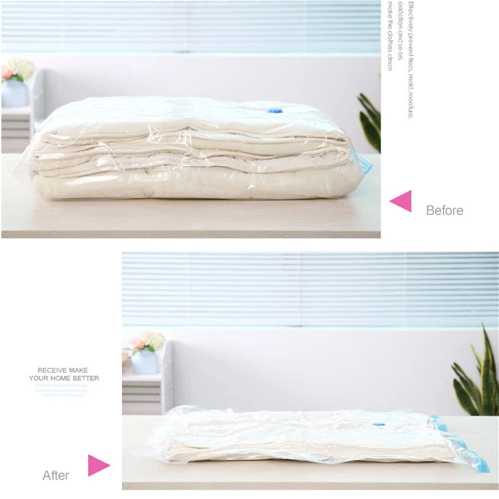 Set di 10 sacchetti sottovuoto, dimensioni 50x60 cm, salvaspazio e riutilizzabili