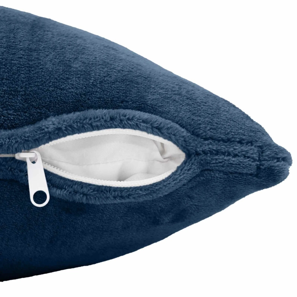 Federa 2 pz HEERLEN Blu navy 60 x 60 cm Flanella 912793