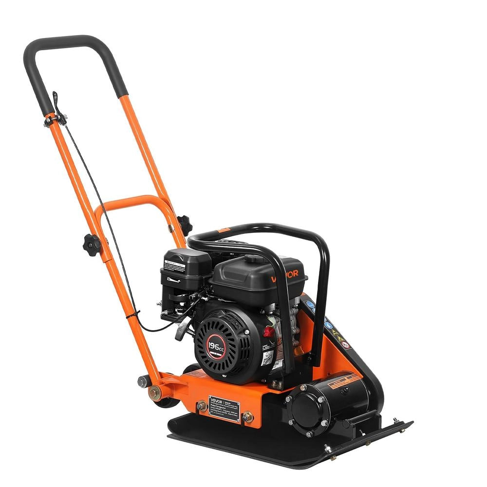 Piastra Vibrante a Benzina 6,5 CV 196CC Compattatore per Terreno Asfalto 10,5 kN CNP60C-3 Piastra 51x37 cm Robusto