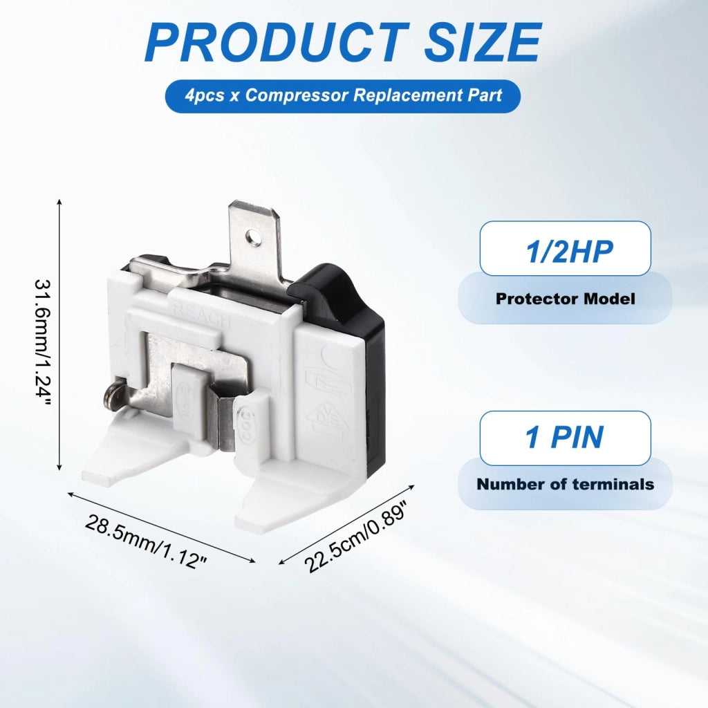 4 protezioni da sovraccarico da 1/2 HP per compressore di frigorifero, unipolari