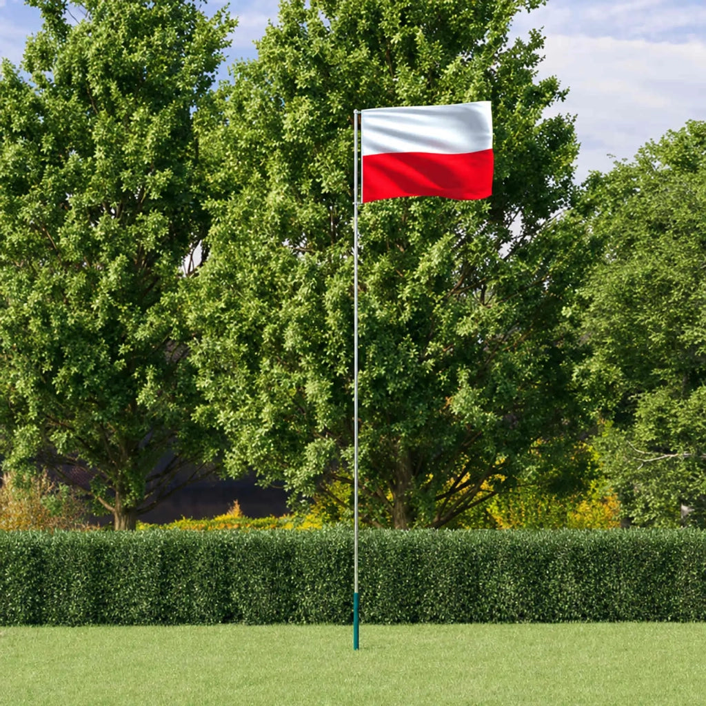 Asta e Bandiera Polonia 5,5 m Alluminio 3147133
