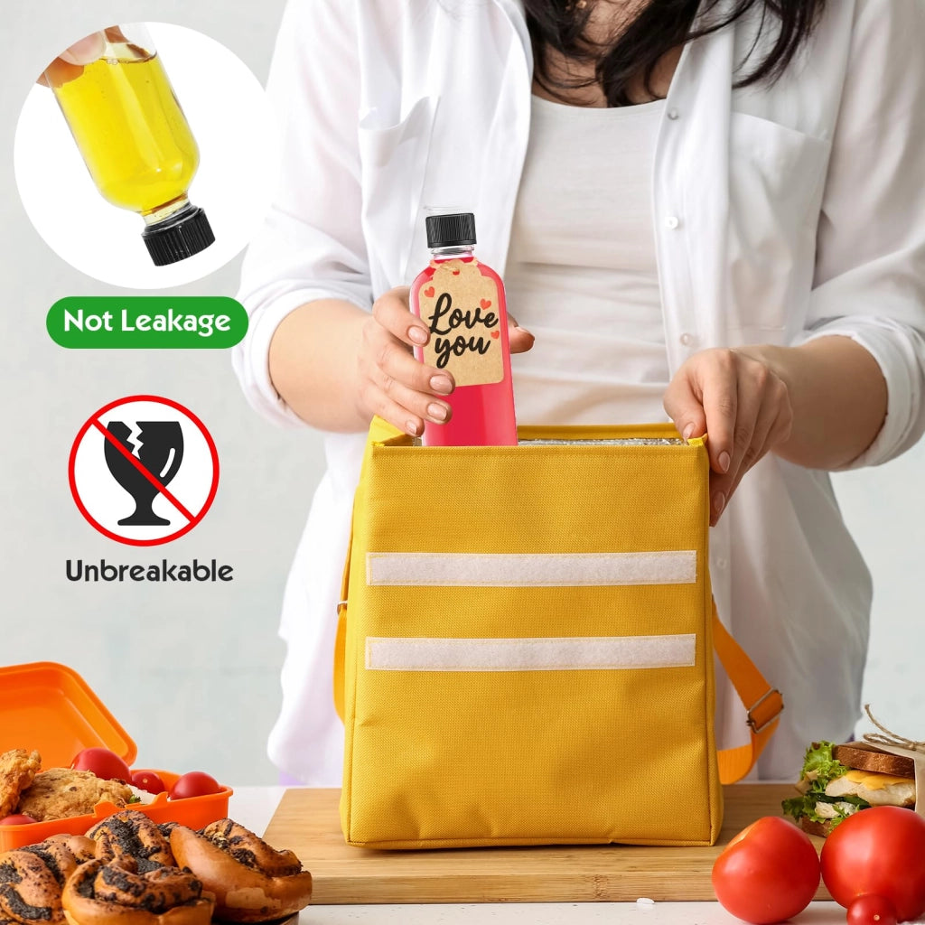 Set di 8 bottiglie di vetro da 100 ml con tappo, imbuto ed etichette