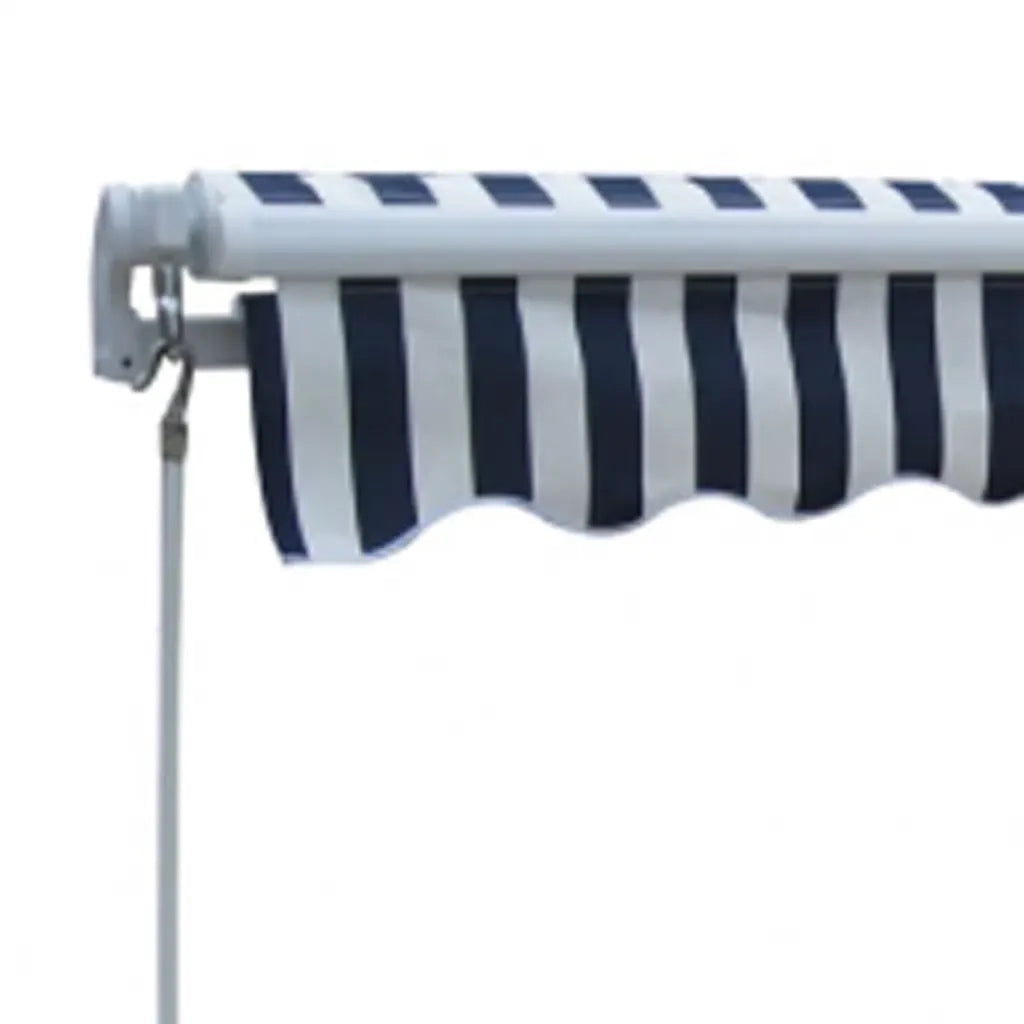 Tendone manuale 3 x 2,5 m Strisce Blu e Bianche 100% Poliestere 160167