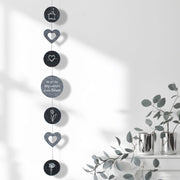 Ghirlanda decorativa con frasi, 145 cm, 7 ganci, 2 motivi assortiti