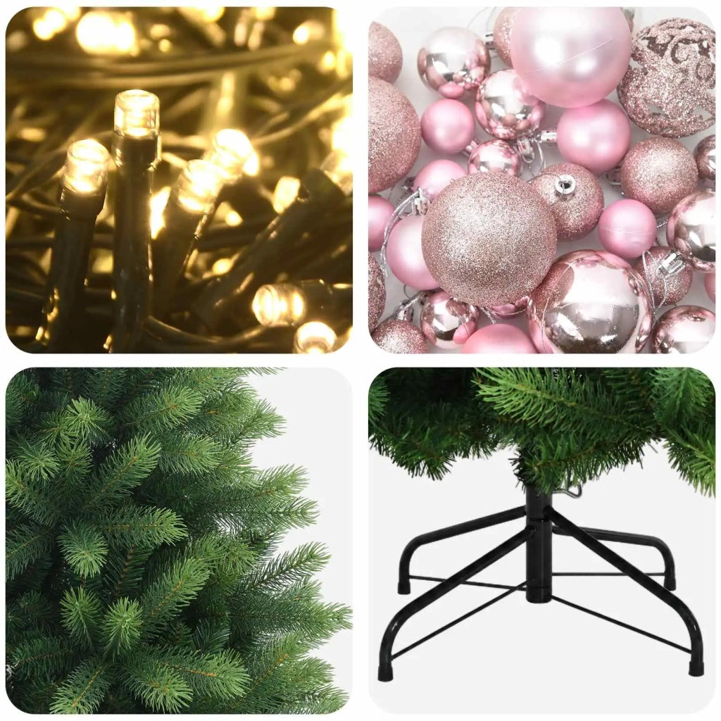 Albero di Natale Artificiale con Palline 210 cm 300 LED 3466711