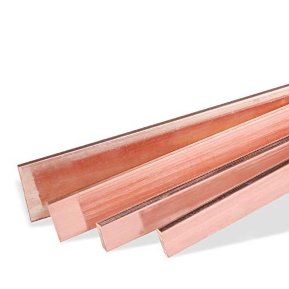 Barra di rame T2, purezza 99,95%, dimensioni 4x30x400 mm, 1 pezzo