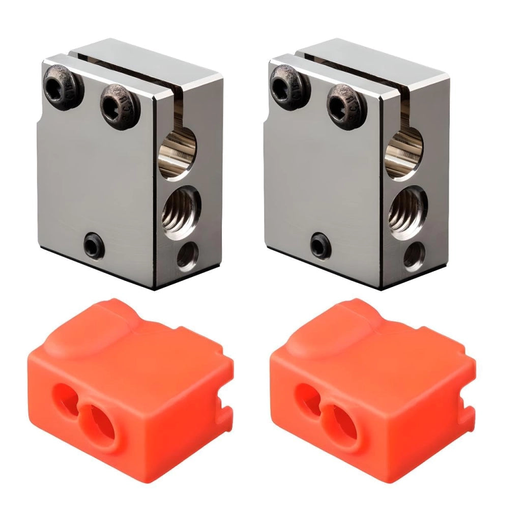 Blocco riscaldante Vulkan, in rame placcato, 2 pezzi, per hotend di stampanti 3D