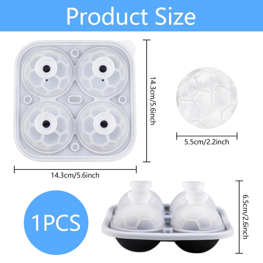 Stampo in silicone per cubetti di ghiaccio, diametro 5,5 cm, con coperchio, privo di BPA
