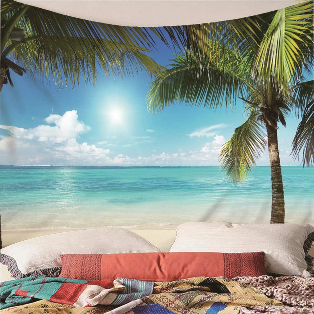 Tappeto da parete, motivo: sole e nuvole, dimensioni 240x220 cm, materiale: poliestere