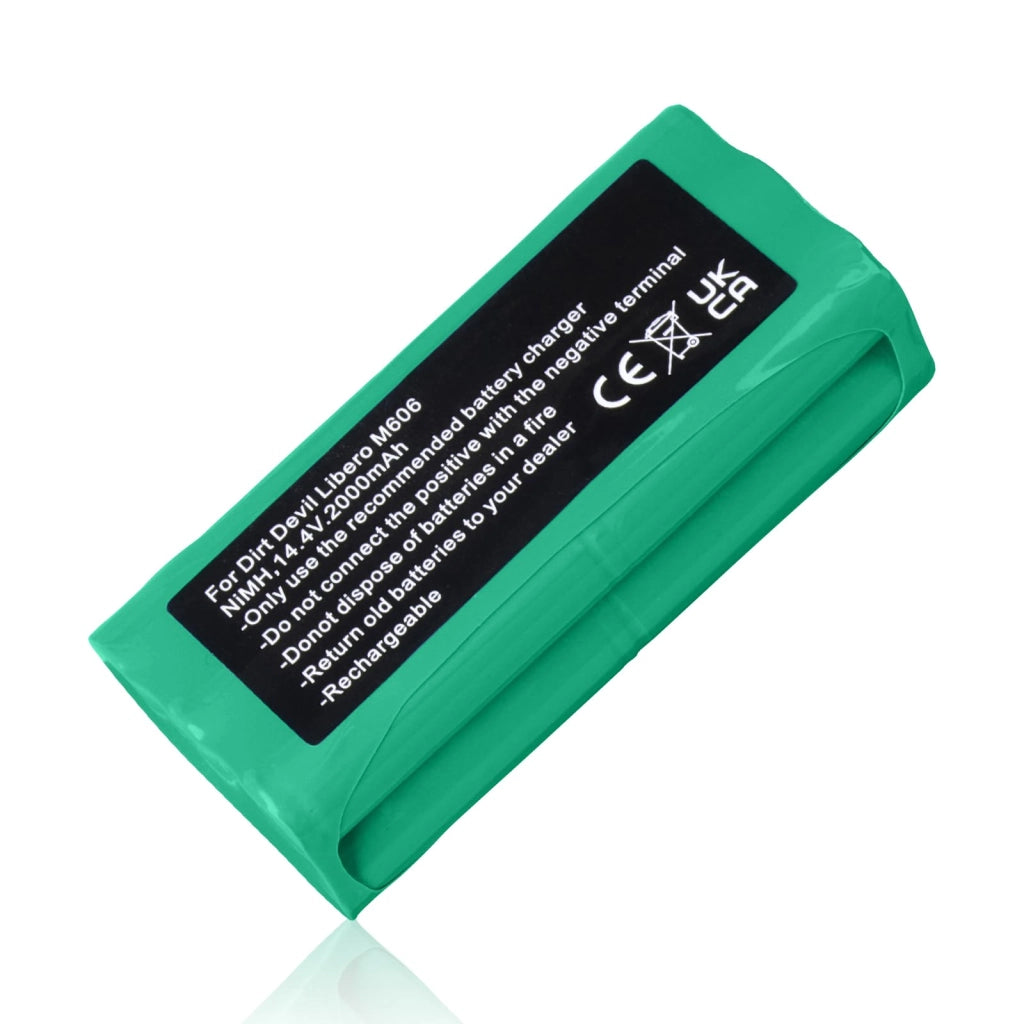 Batteria di ricambio Ni-MH da 14,4 V e 2000 mAh per aspirapolvere Dirt Devil Libero M606