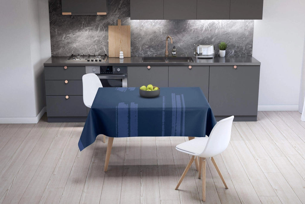 Tovaglia 140x140 cm, in poliestere, idrorepellente, colore blu