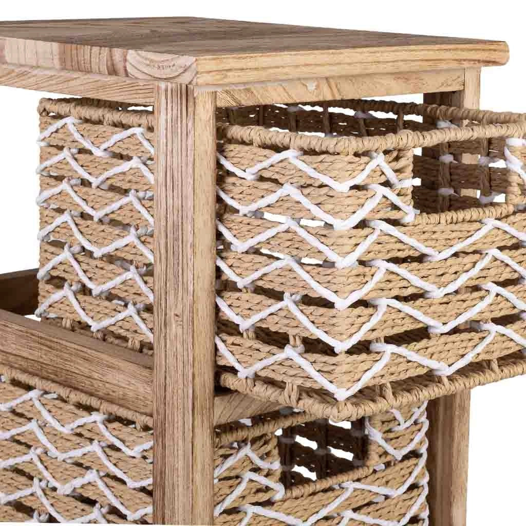 Cassettiera in legno marrone 26x32x81 cm