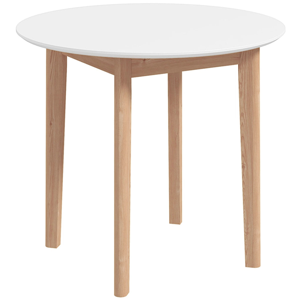 Tavolo da pranzo ?75x76 cm 2 posti in legno bianco