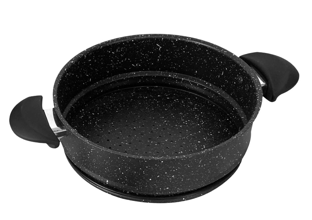 Couscoussera multifunzione 3-in-1, diametro 24 cm, capacità 8 litri, in alluminio, adatta per induzione