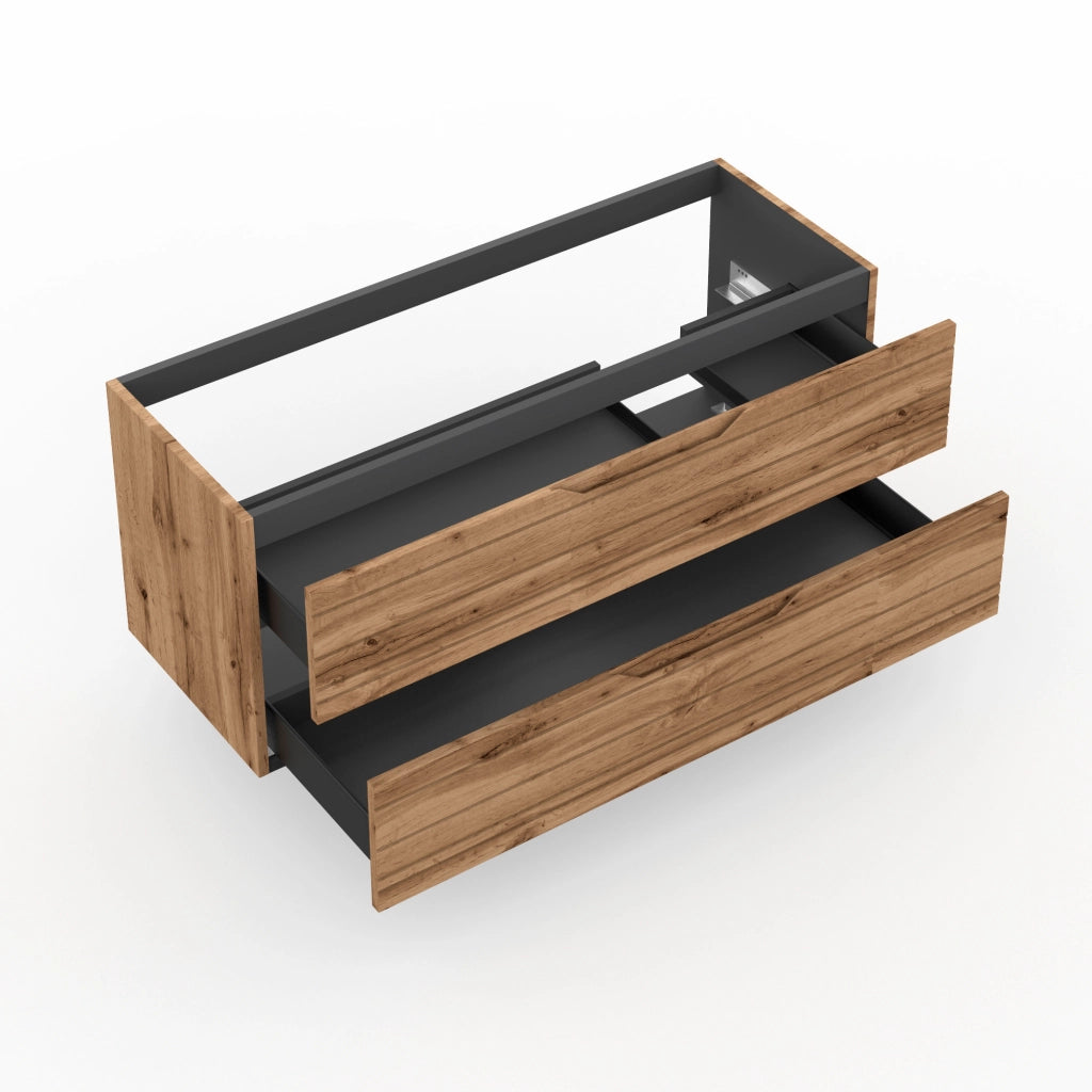 Base portalavabo 2 cassetti per vasca DX SOLMIRA quercia