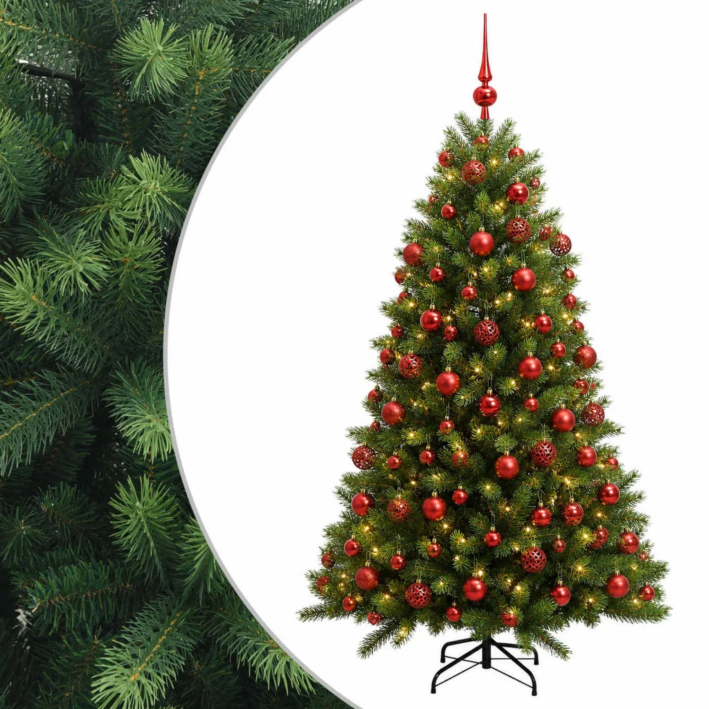 Albero di Natale Artificiale con Palline 210 cm 300 LED 3466847