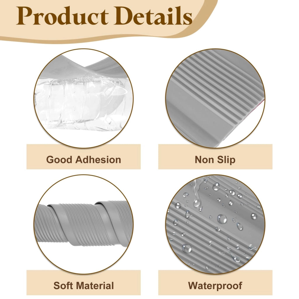 PVC autoadesivo, modello Traprand, 5x5 cm, 3 metri, grigio