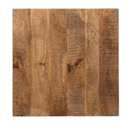 Set 2 Piani Tavolo in Legno Massello Naturale con Bordo Regolare, 70 × 70 cm