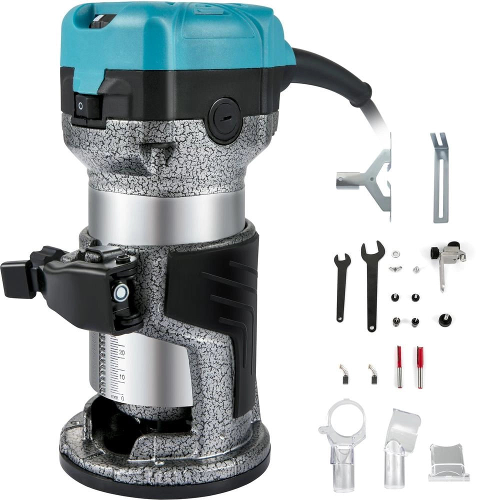 Rifilatore Fresatrice Verticale per Legno Elettrica VV-1B-220V 710W 220V, Fresa Multifunzionale Compatta in Lega di Alluminio per Fai da Te Legno