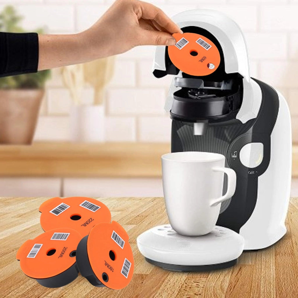 Capsule ricaricabili per caffè da 220 ml, con cucchiaino e spazzola