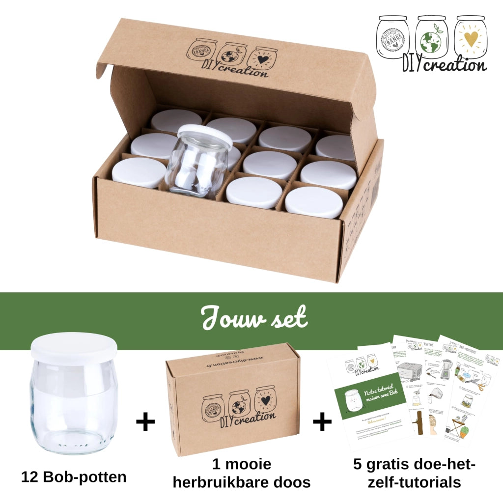 12 vasetti di yogurt da 143 ml con coperchio, adatti per yogurtiera
