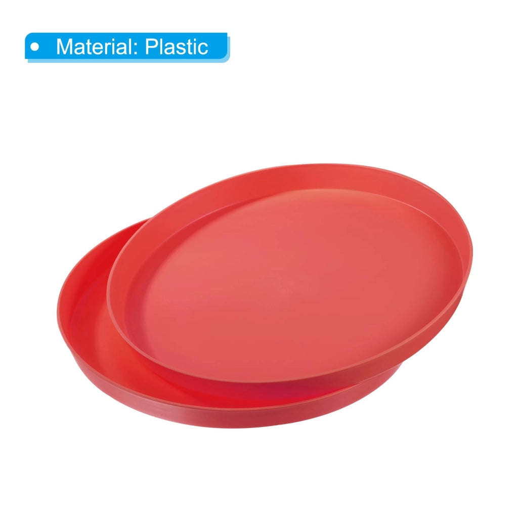 Piatti servitore rotondi, 14" x 1", confezione da 2, antiscivolo, colore rosso
