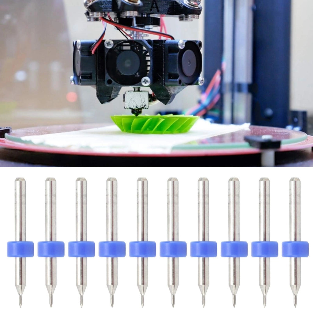 Set di 10 ugelli per stampante 3D, diametro 0,1 mm, in carburo di tungsteno