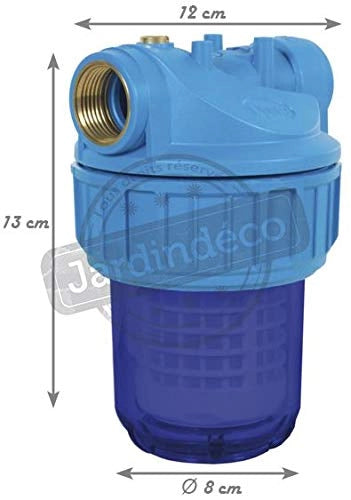 Filtro per l'acqua da 5 pollici, colore blu, con cartuccia antiparticolato lavabile