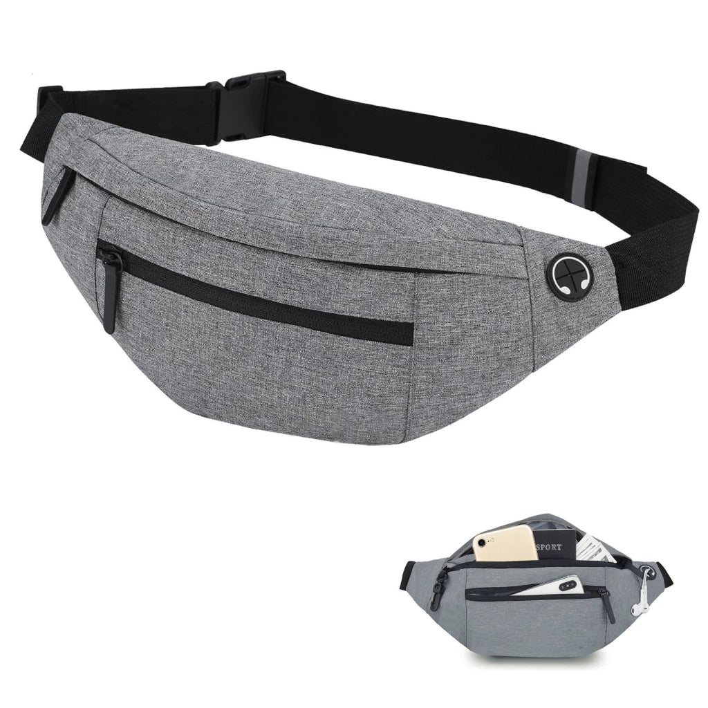 MARSUPIO Sportivo 34x16x3 cm in Nylon Grigio