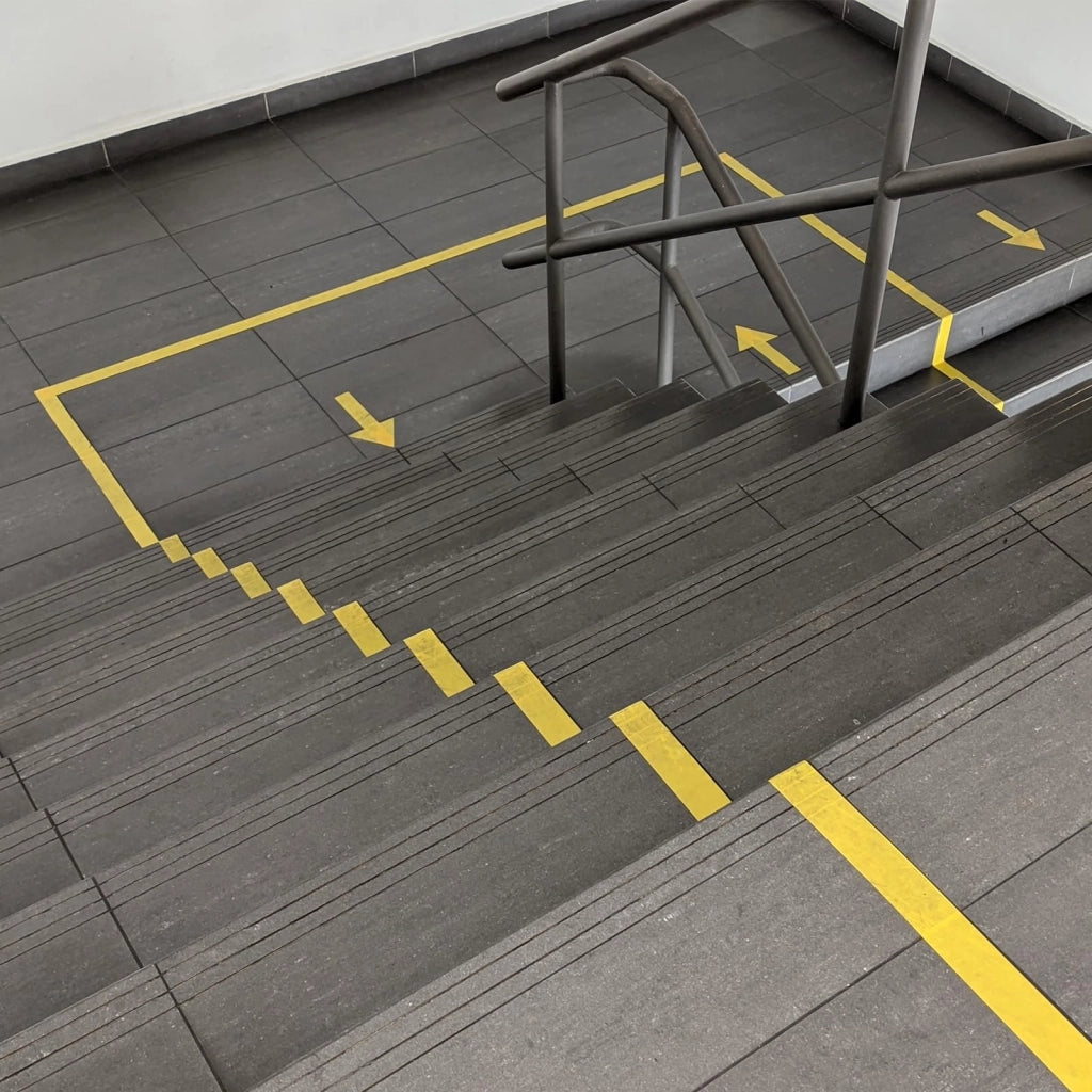 30 adesivi con freccia direzionale, 20 cm, PVC, pellicole rimovibili per parete e pavimento, arancioni