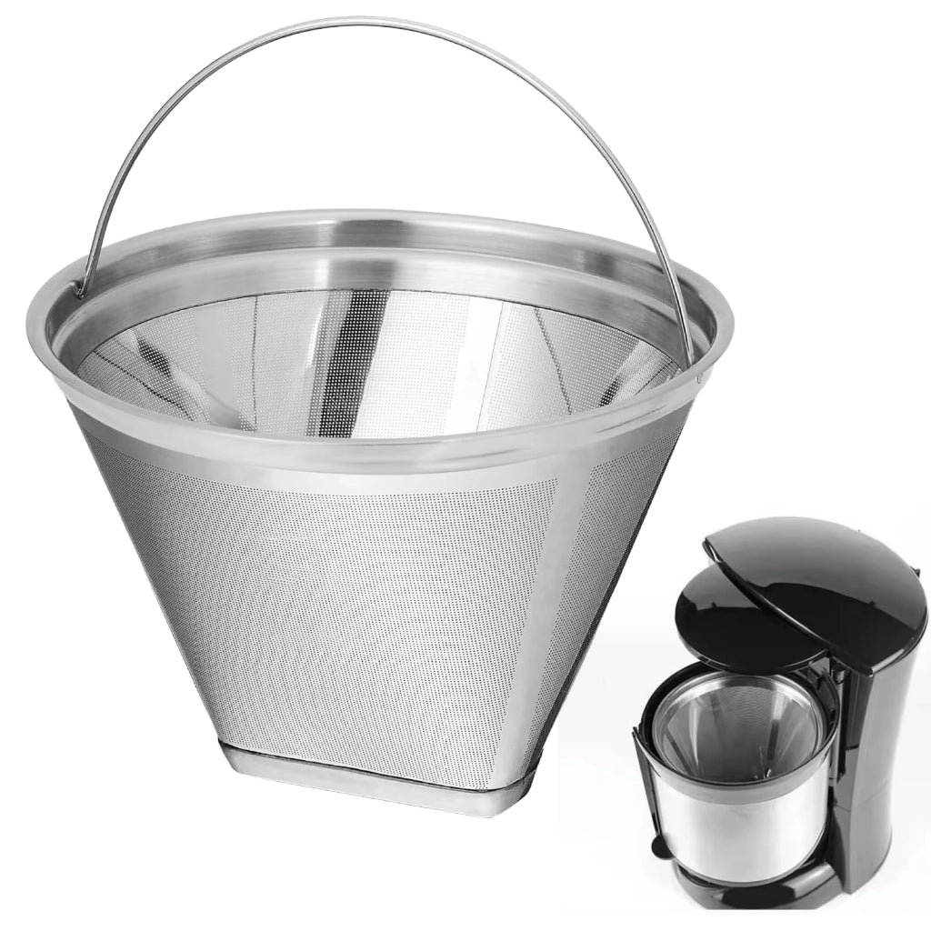 Filtro per caffè in acciaio inossidabile, riutilizzabile, per 8-12 tazze