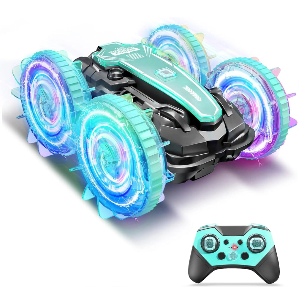 Auto anfibia radiocomandata con luci RGB e acrobazie